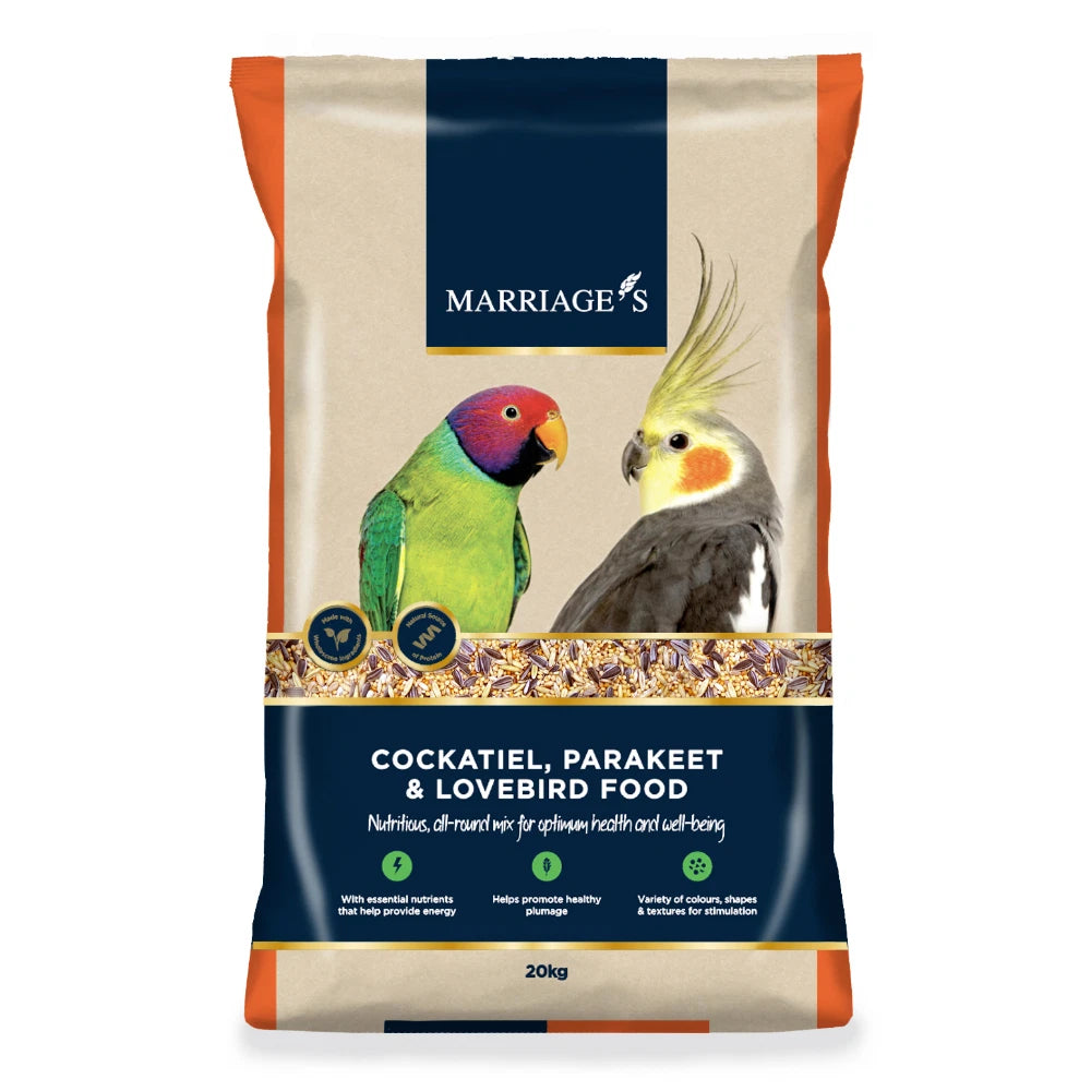 Marriages Cockatiel Parakeet Lovebird Food 20kg