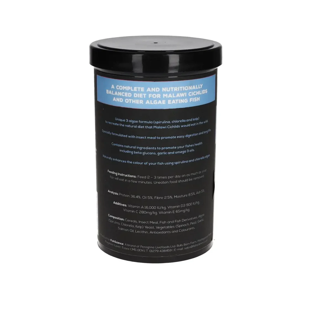 FishScience Malawi Flake Aquarium Fish Food 50g