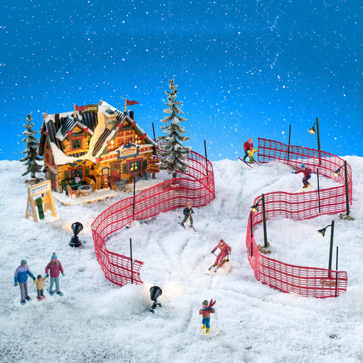 Apres-Ski Lodge Set, Incl. White Adaptor Lemax Christmas Village House Set