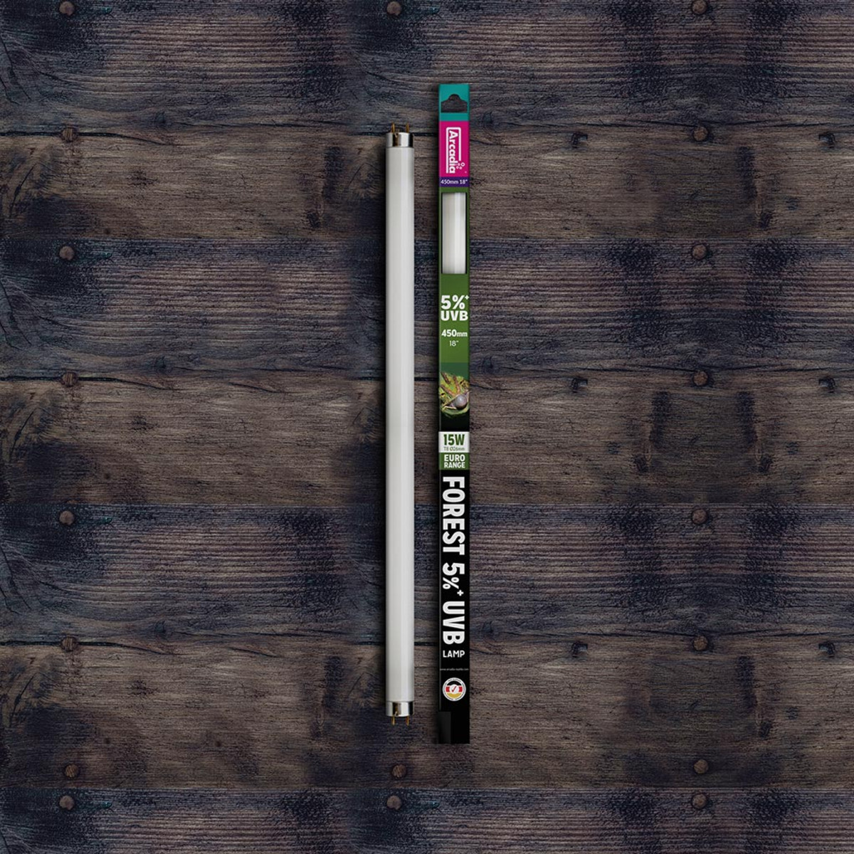 Arcadia Euro-Range Forest 5% UV Tube 45cm (18") 15W Arcadia/Monkfield Nutrition