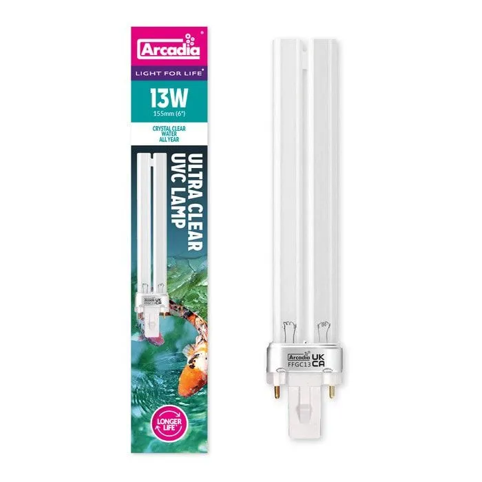 Arcadia Ultra Clear 13w Replacement UVC PL Bulb for Sterilisers Arcadia/Monkfield Nutrition