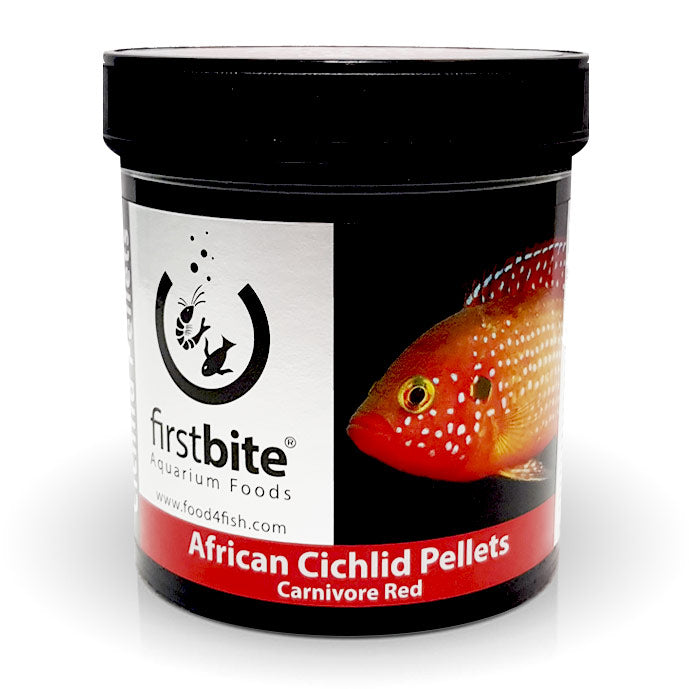 BCUK Aquatics Firstbite African Cichlid Carnivore Red Pellets 1mm 120g