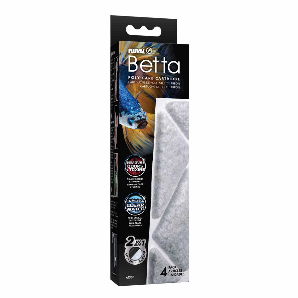 Fluval Betta Poly-Carb Cartridge 20L, 4-pack