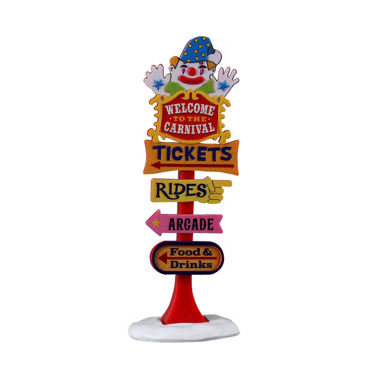 Carnival Welcome Sign Lemax Christmas Village Accessory
