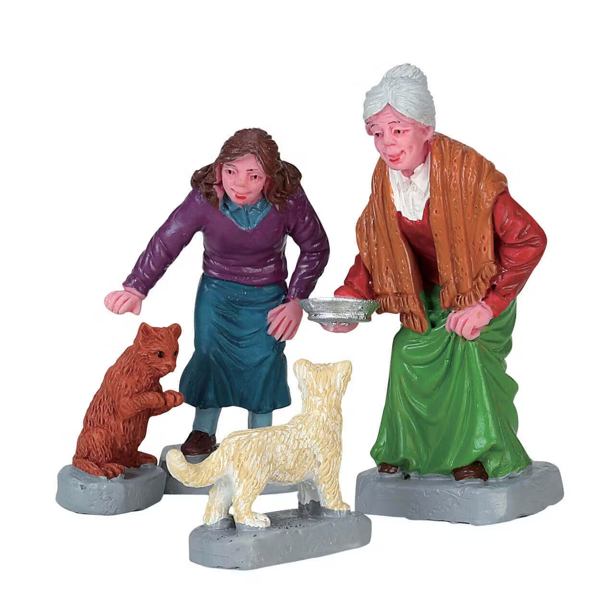 Cream For Kitty Set Of 4 Lemax Christmas Village Figurine