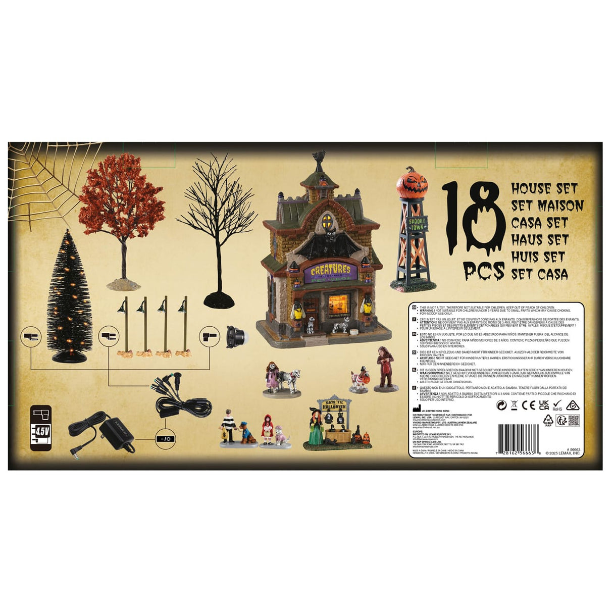 CREATURES OF THE NIGHT PET SHOP SET Lemax Spooky Town