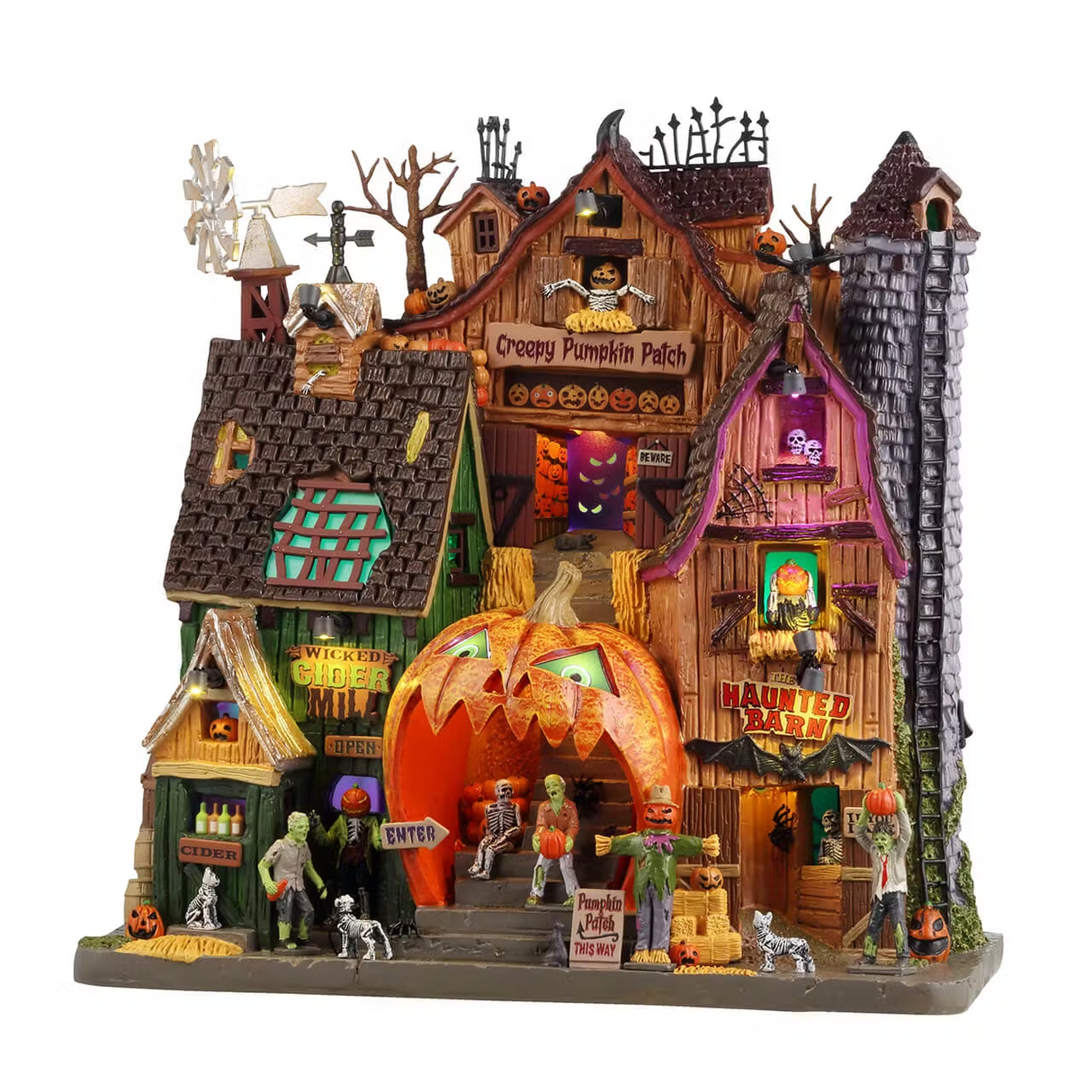 Creepy Pumpkin Patch B/O (4.5V) Lemax Spooky Town Illuminated Façade