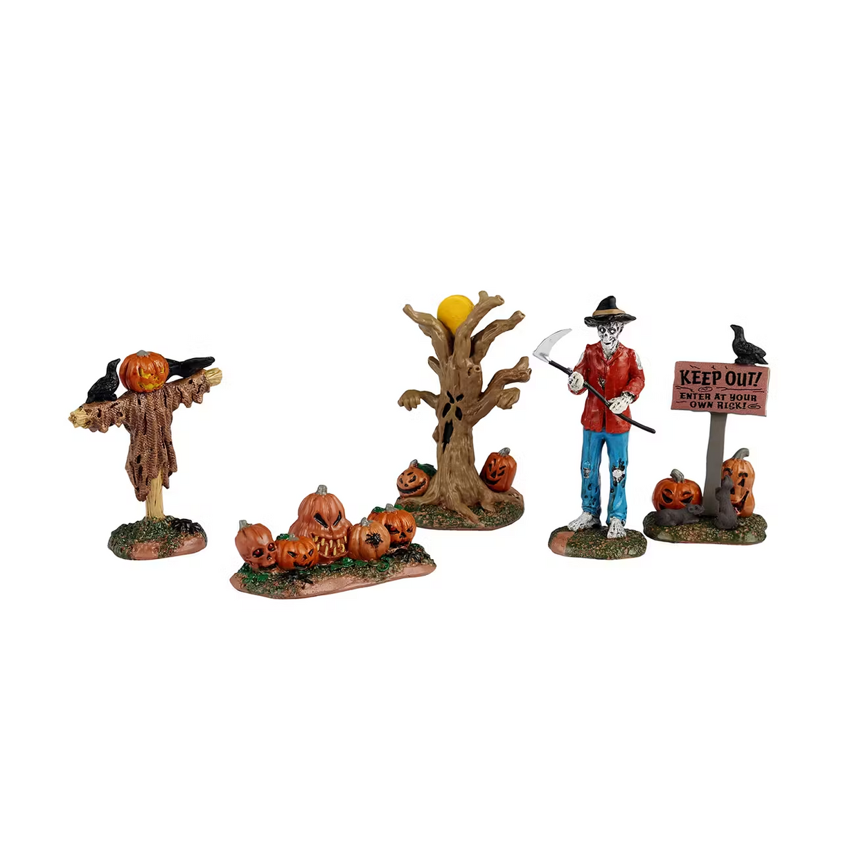 Creepy Pumpkin Patch Set Of 5 Lemax Spooky Town Figurine