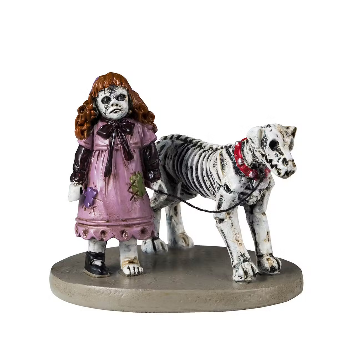 Creepy Doll & Dog Lemax Spooky Town Figurine