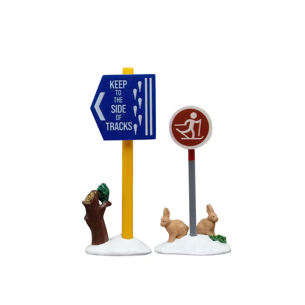 Cross Country Ski Sign Set Of 2 Lemax Christmas Village Accessory
