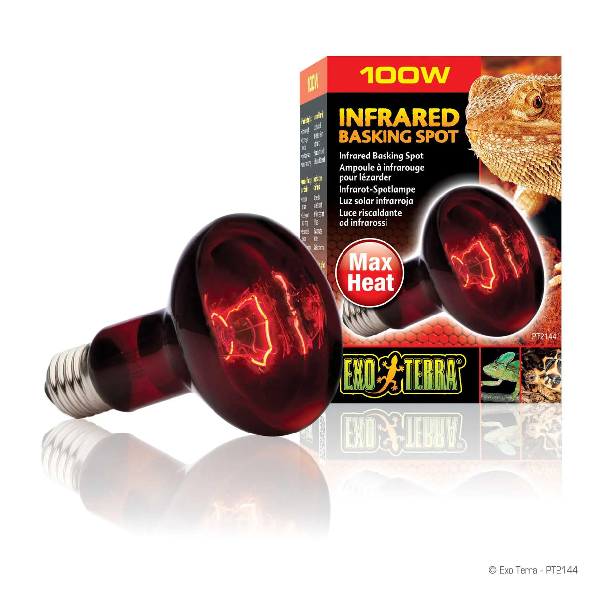 Exo Terra Infrared Basking Spot 100W – Reptile Heat Lamp Exo Terra