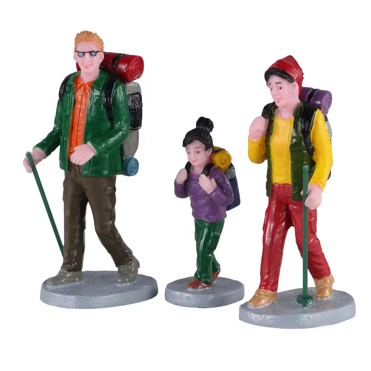 Family Trek Set Of 3 Lemax Christmas Village Figurines