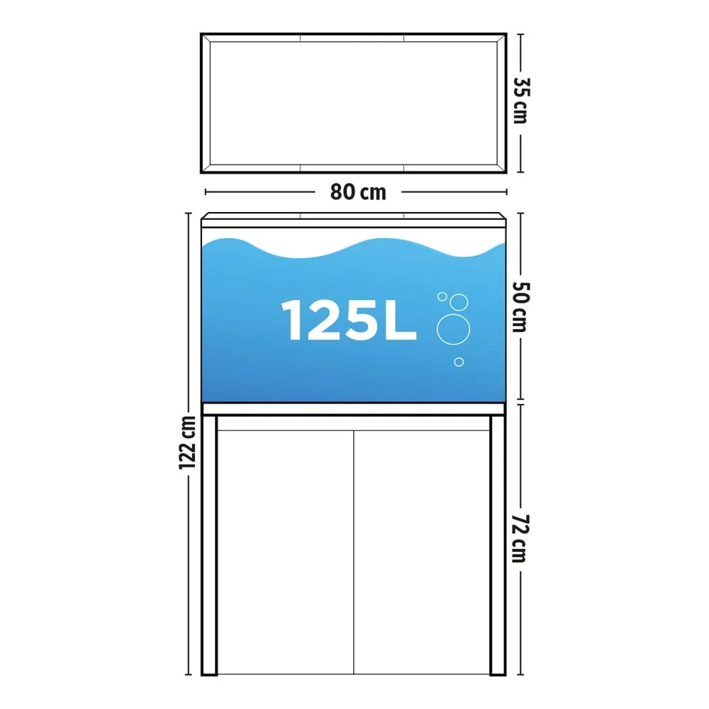 Fluval Roma 125 Aquarium Set Oak/Oak