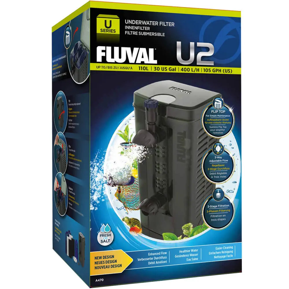 Fluval U2 Aquarium Filter – Compact 3-Stage Filtration Rolf C. Hagen