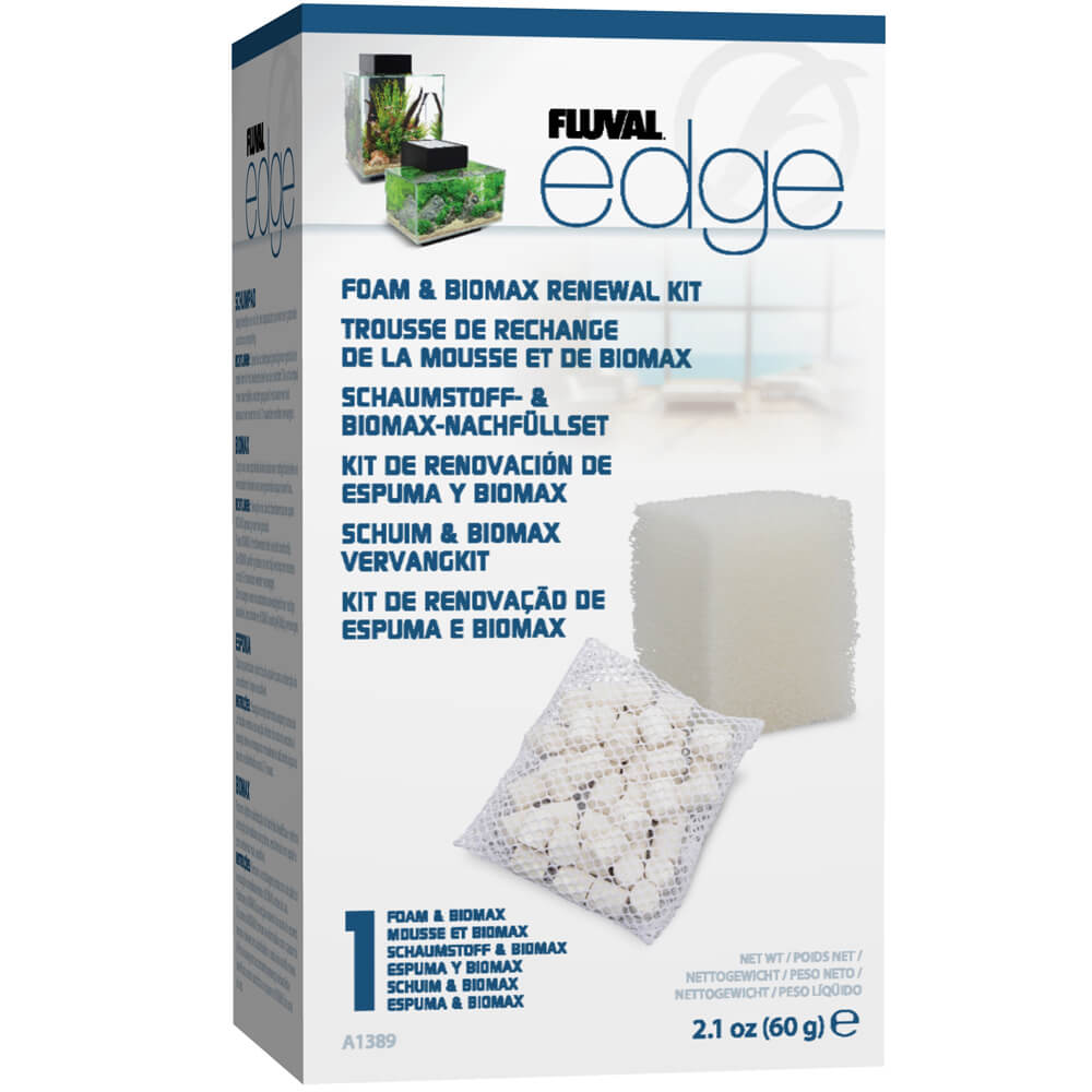 Fluval Foam & BIOMAX Renewal Kit for Edge Aquarium Kit