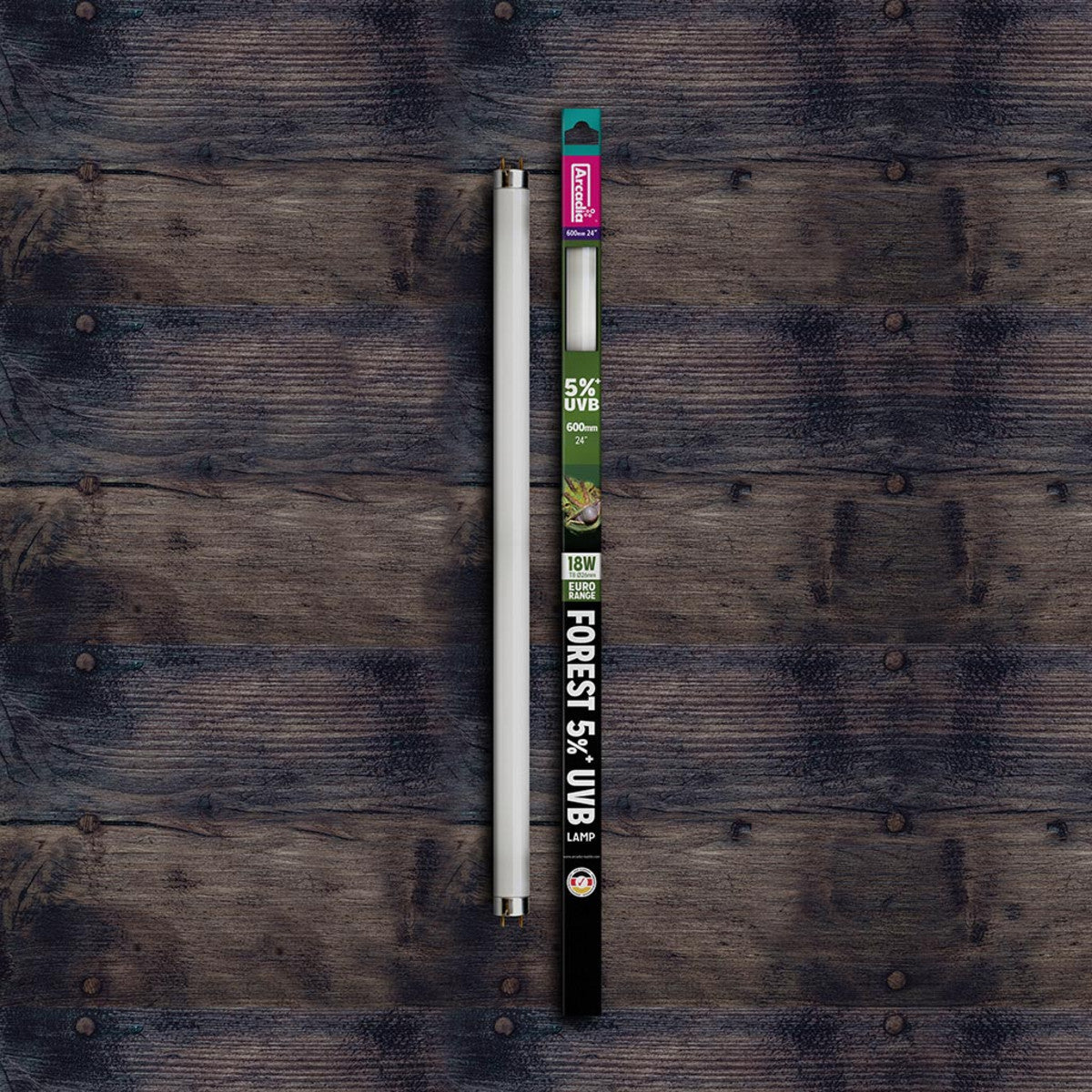 Arcadia Euro-Range 5% Forest 24" / 60cm UVB 18w Reptile Bulb Arcadia/Monkfield Nutrition