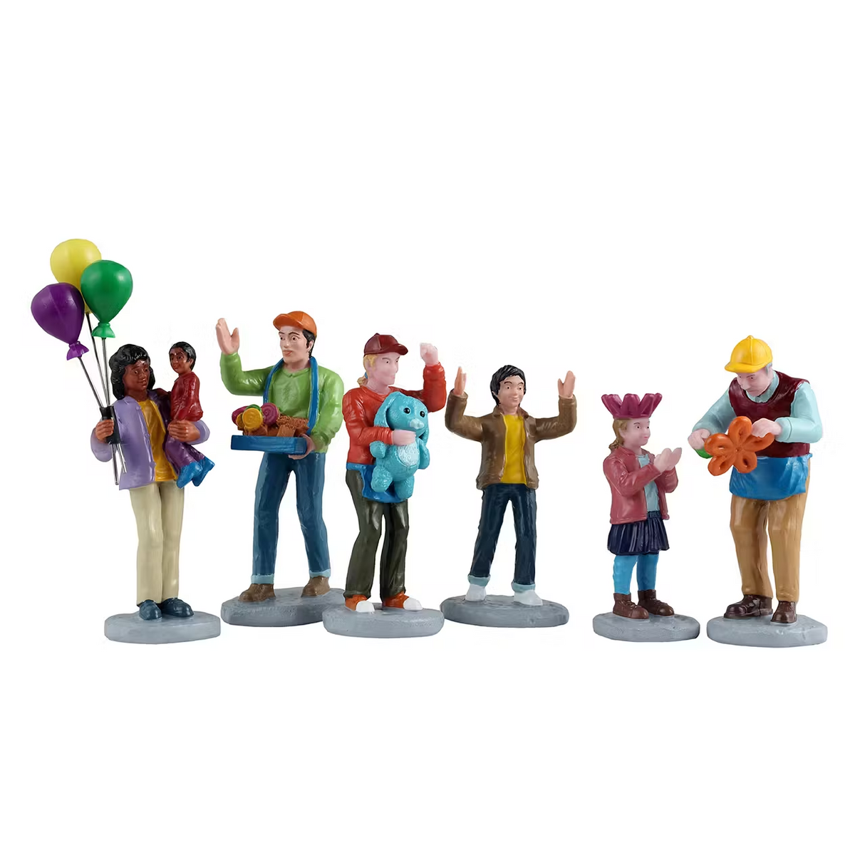 Fun At The Carnival Set Of 6 Lemax Christmas Village Figurine