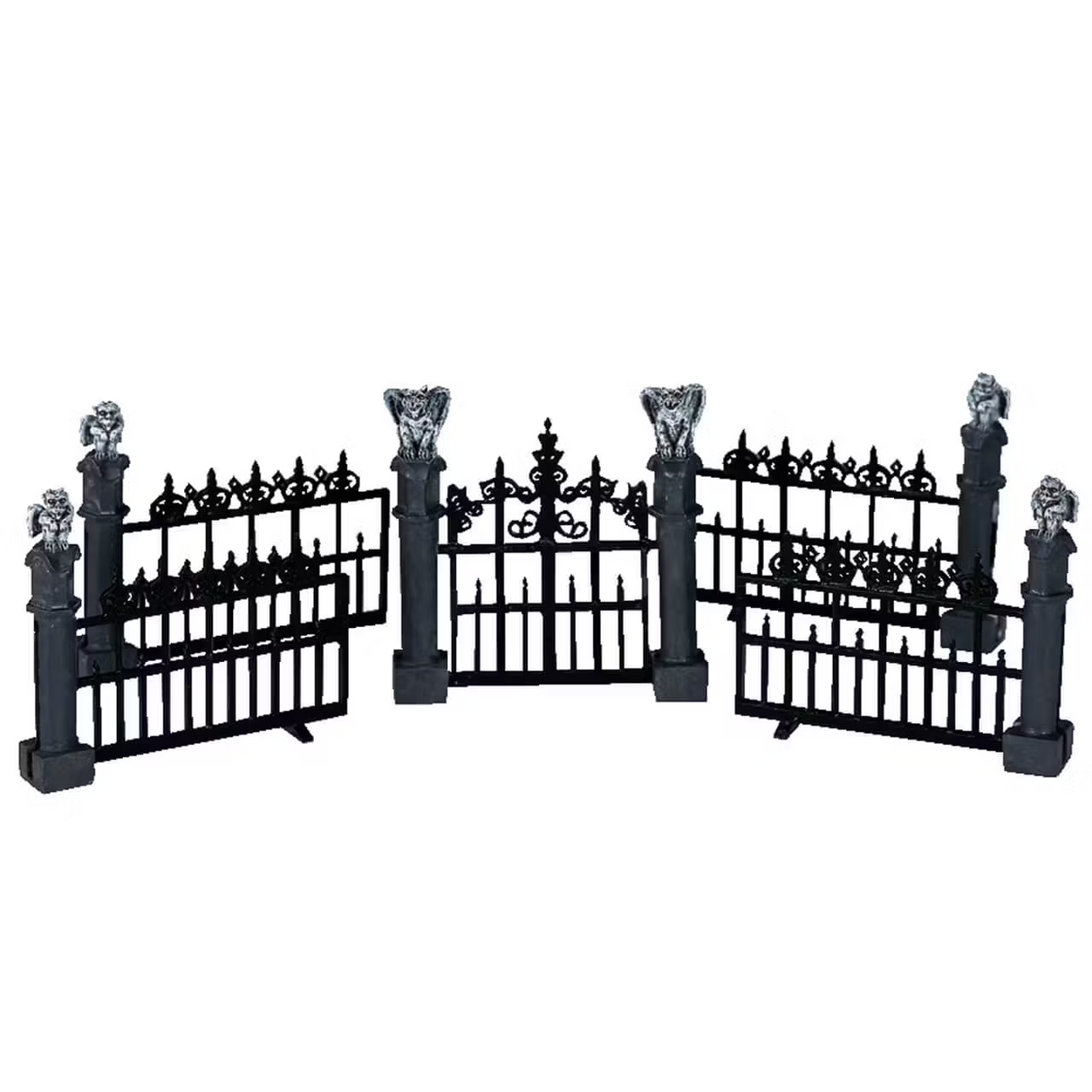 Gargoyle Fence Set Of 5 Lemax Spooky Town Accessory