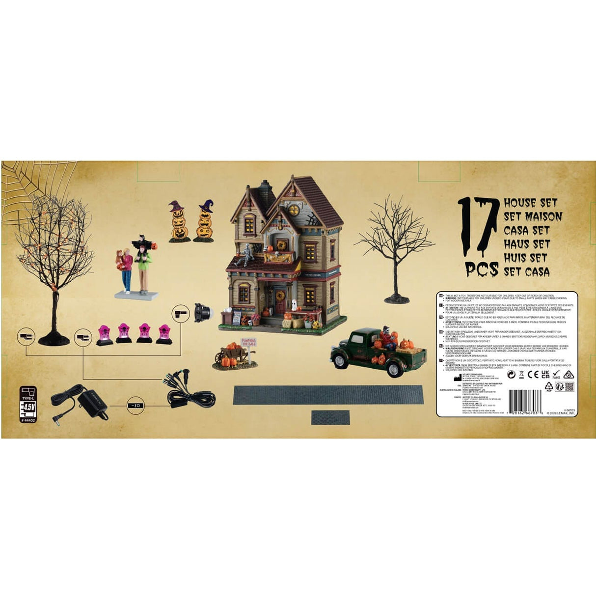 Halloween At The Wilson's with 4.5V Adaptor Lemax Spooky Town House Set Lemax Spooky Town