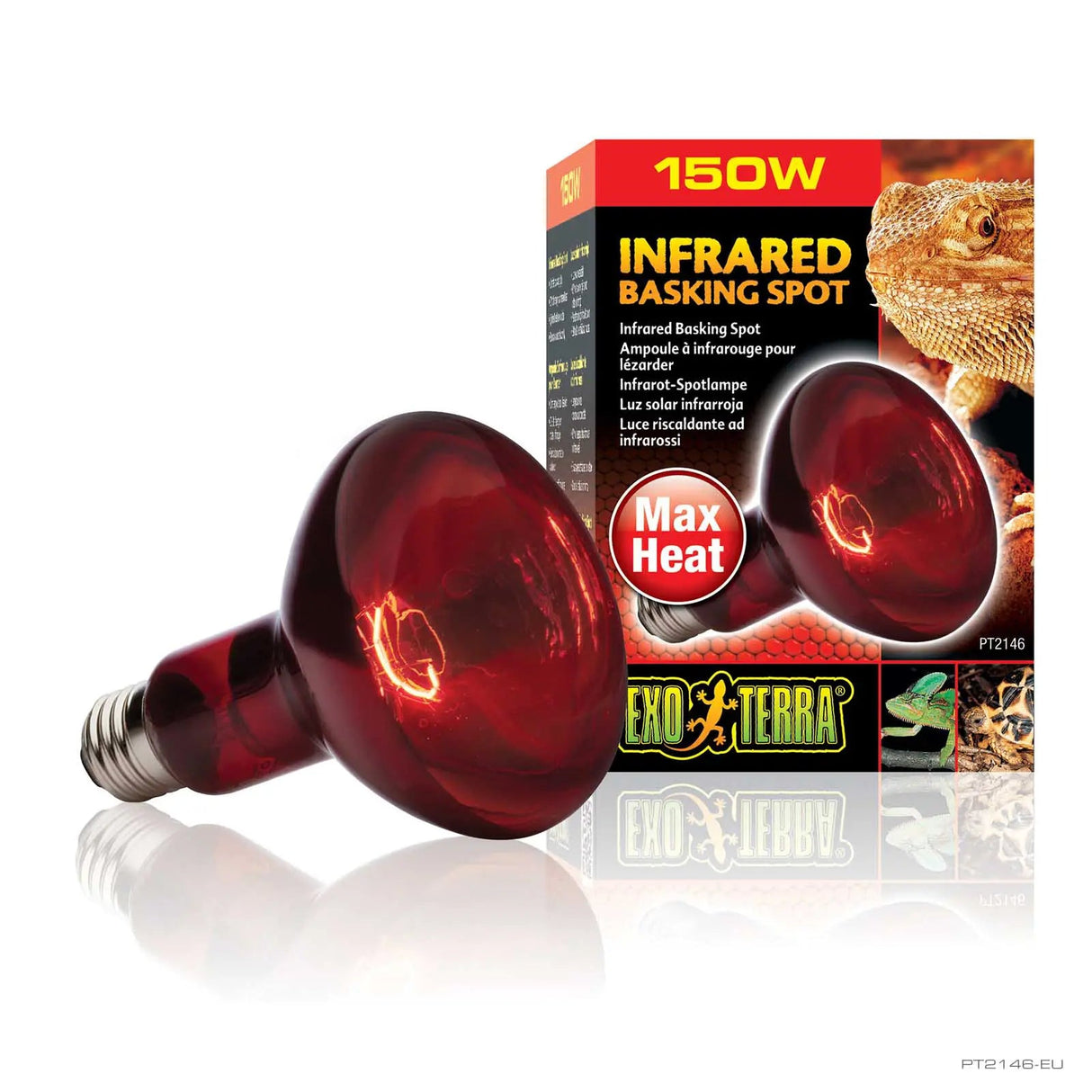 Exo Terra Infrared Basking Spot 150W – Reptile Heat Lamp Exo Terra
