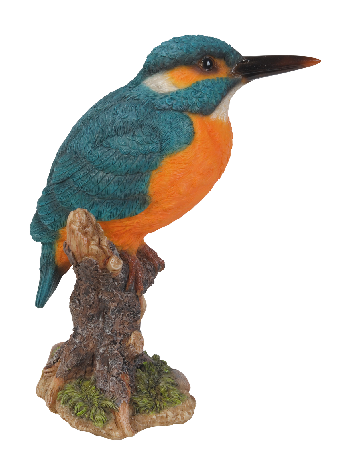 Kingfisher On Stump Resin Ornament by Vivid Arts Vivid Arts