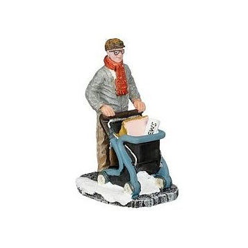 Luville Collectables Old Man with Walker – 7 cm Miniature Village Figure LuVille