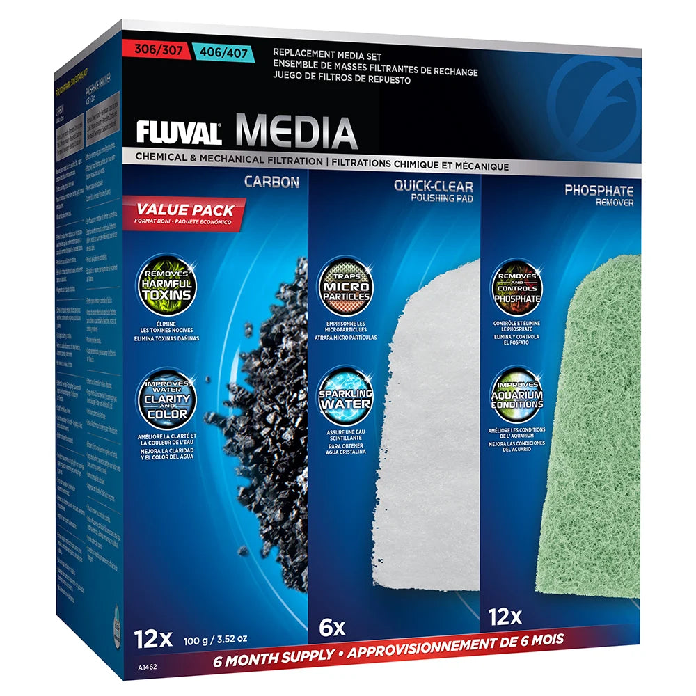 Fluval Media Value Pack for 306/406 & 307/407 Canister Filters Fluval