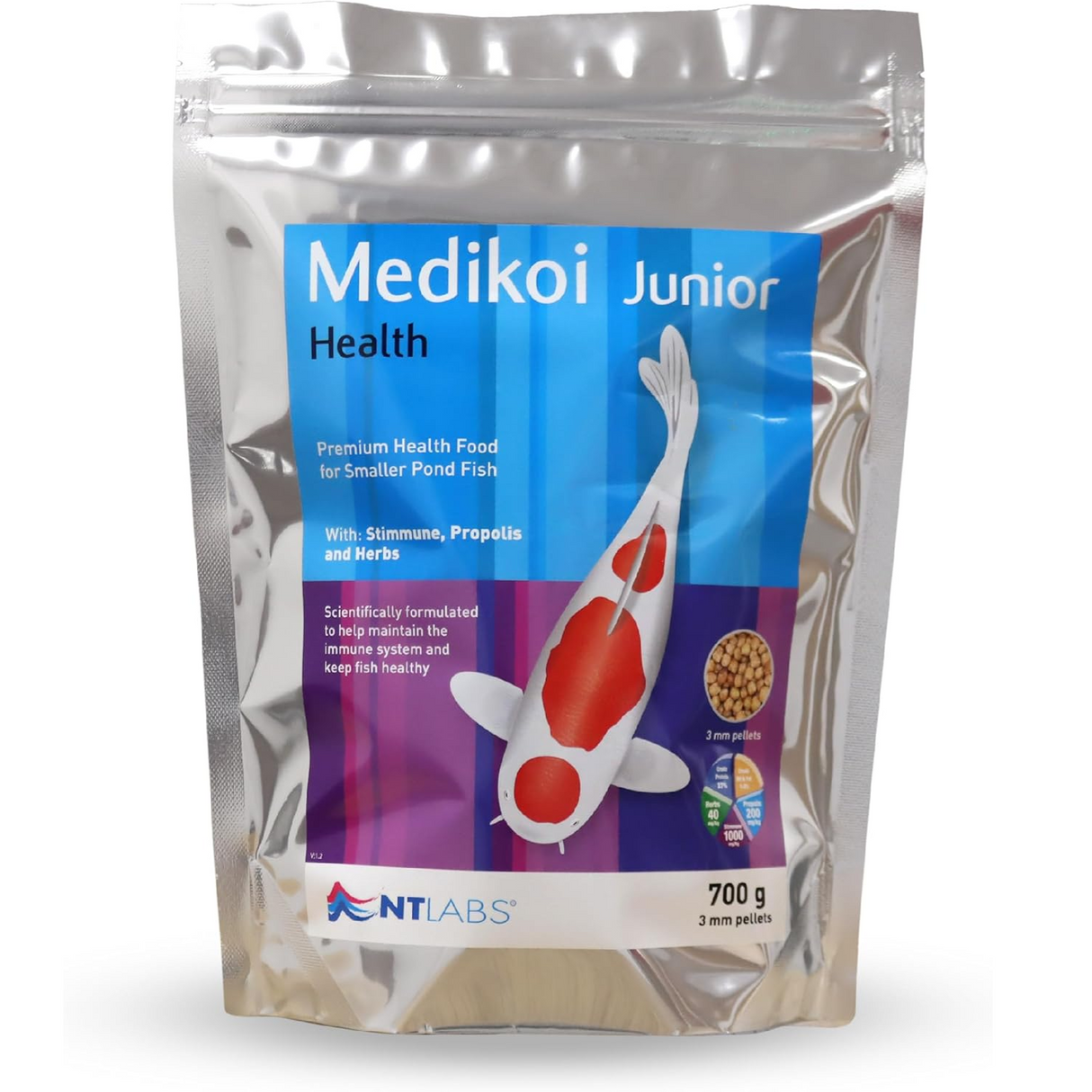 NT Labs MediKoi Health Junior 3mm Koi Pellet Food 700g