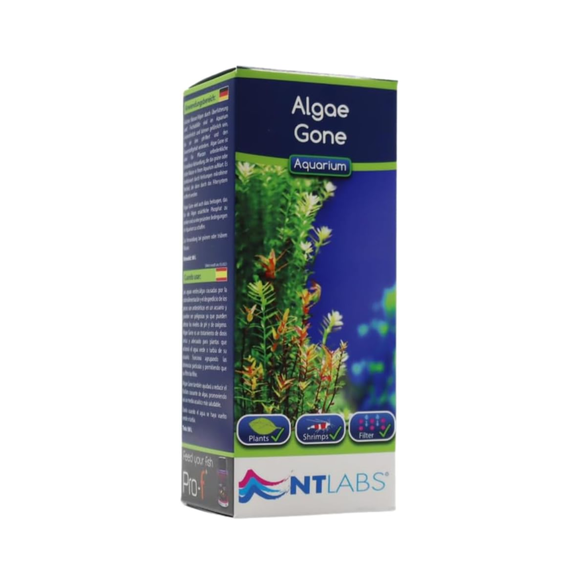 NT Labs Aquarium Algae Gone 100ml – Clears Green & Cloudy Water Nt Labs
