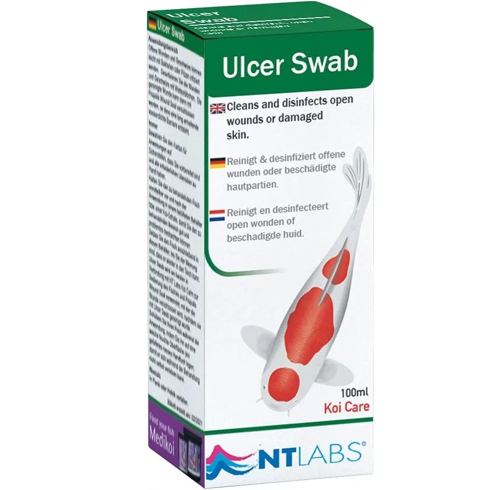 NT Labs Koi Care Ulcer Swab 100ml – Antiseptic Fish Treatment Nt Labs
