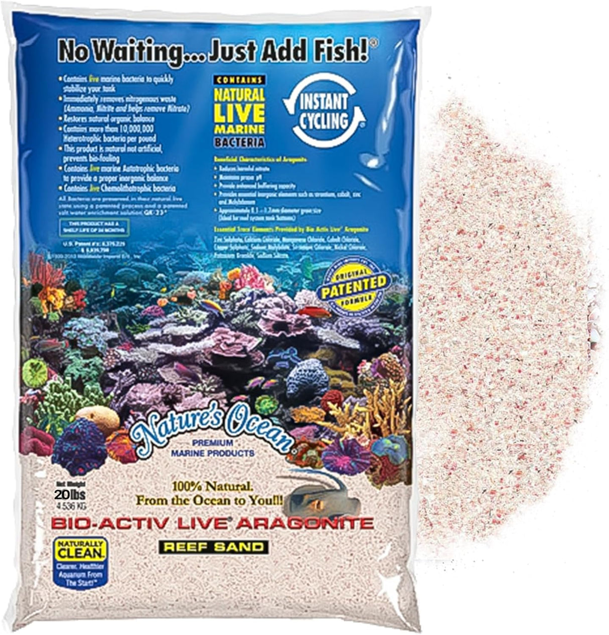 Nature's Ocean Bio-Active Reef Sand 20lbs – Natural White