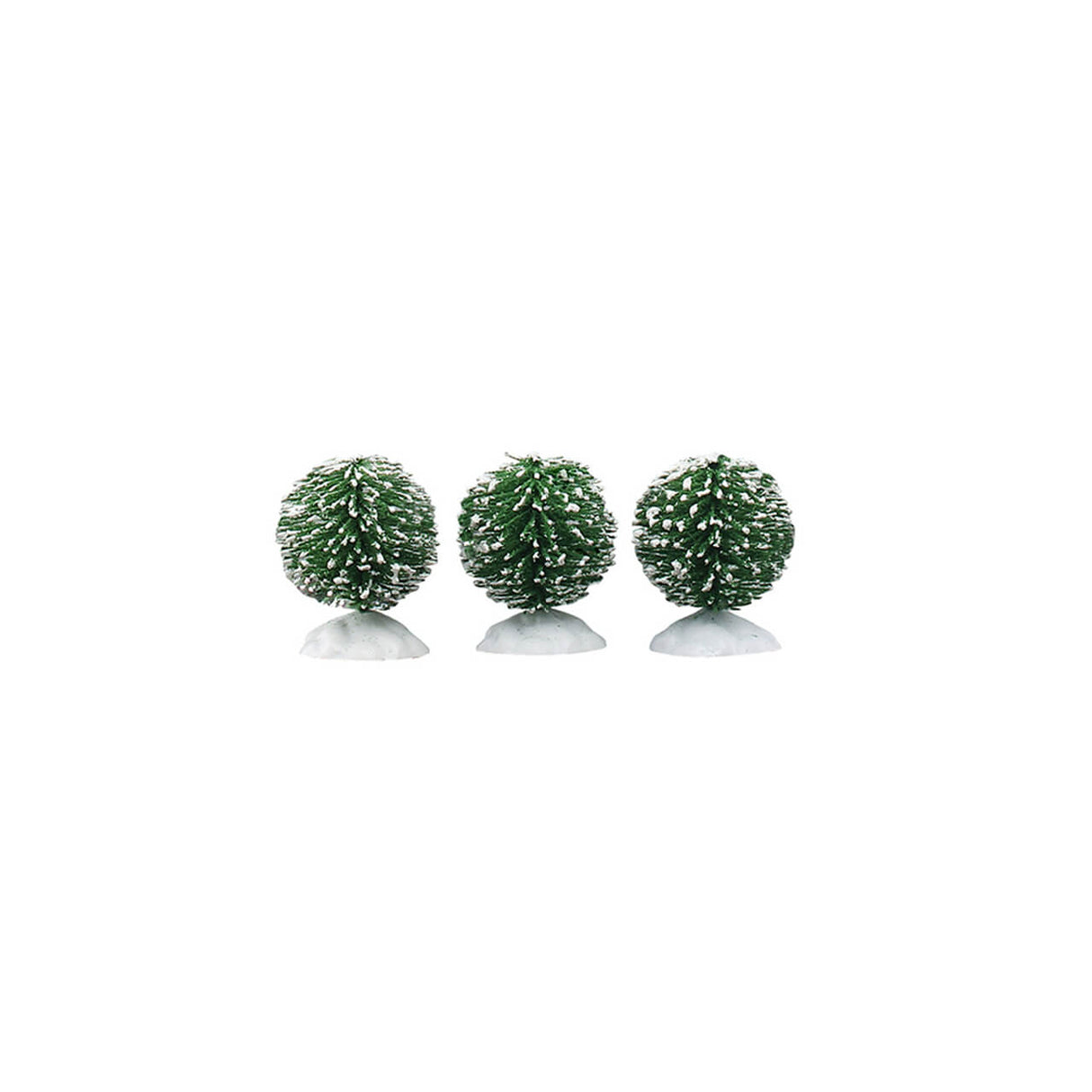 New Style Round Mini Bristle Tree Set 3 Lemax Christmas Village Accessory Lemax