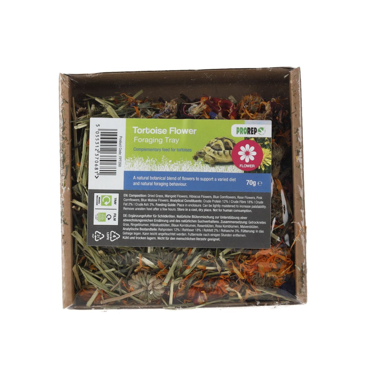 ProRep Tortoise Flower Foraging Tray 70g Peregrine Livefoods Ltd