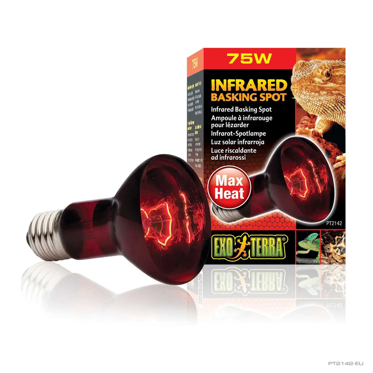 Exo Terra Infrared Basking Spot 75W – Reptile Heat Lamp Exo Terra