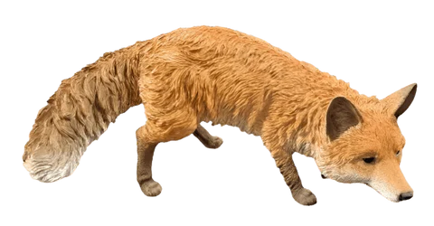 Real Life Prowling Fox Ornament Size B by Vivid Arts Vivid Arts