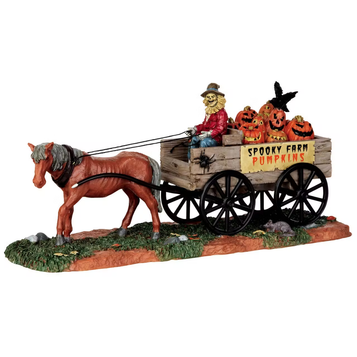 Pumpkin Wagon Lemax Spooky Town Table Accent