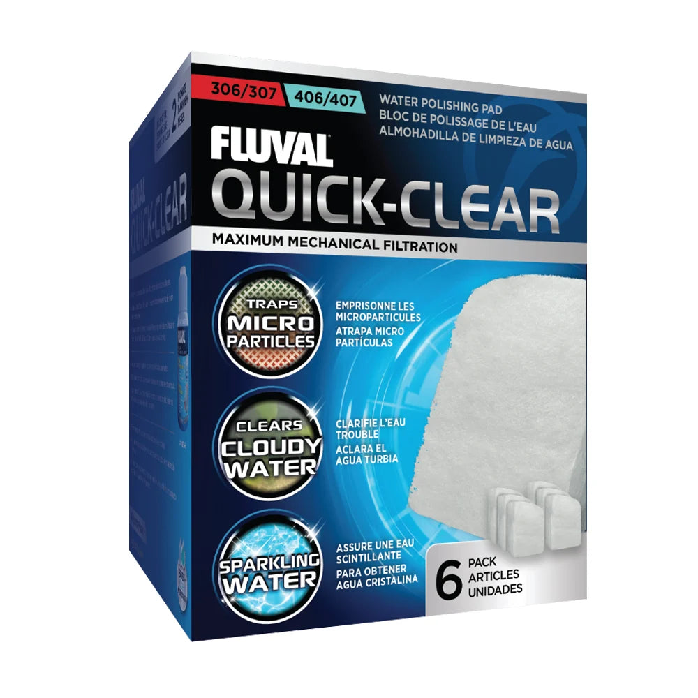 Fluval Quick-Clear for 306/406, 307/407 Canister Filter, 6-Pack