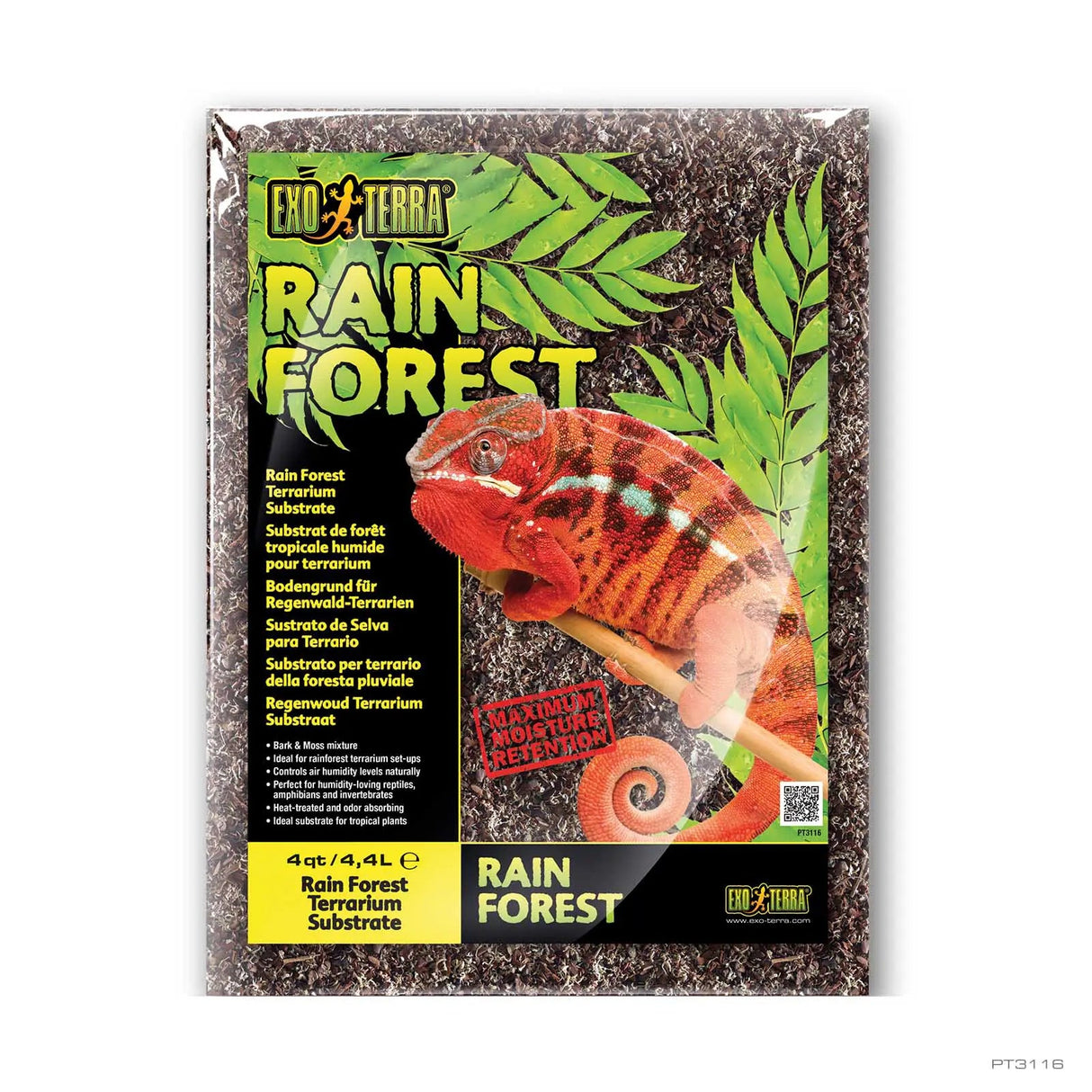 Exo Terra Rain Forest Substrate 4.4L – Natural Humidity-Controlled Bedding Exo Terra