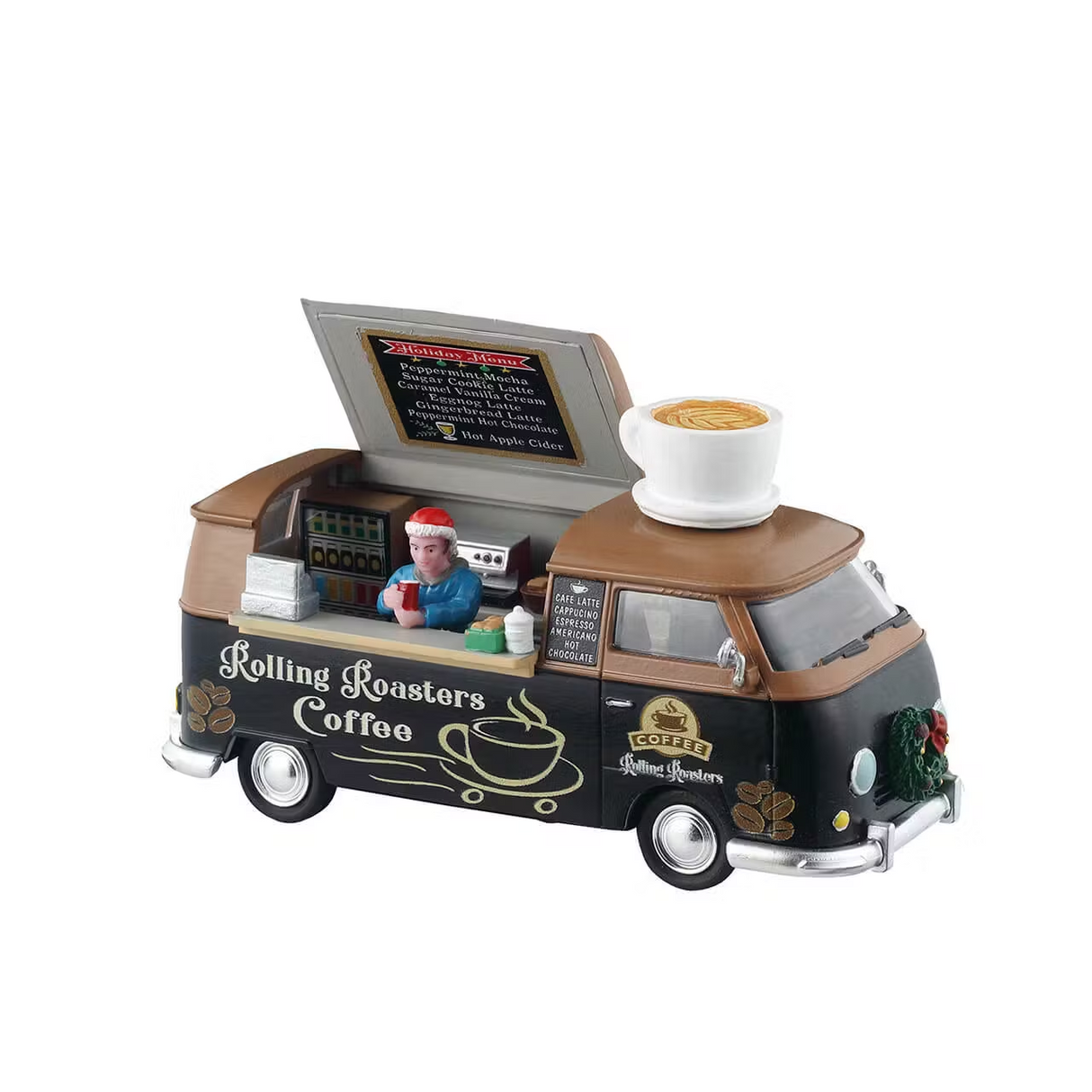 Rolling Roasters Coffee Lemax Christmas Village Table Accent