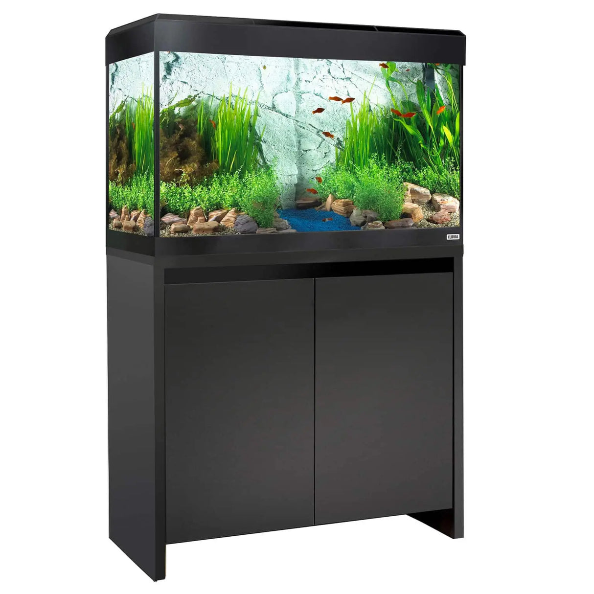 Fluval Roma 125L Bluetooth Aquarium and Cabinet Set Black Fluval
