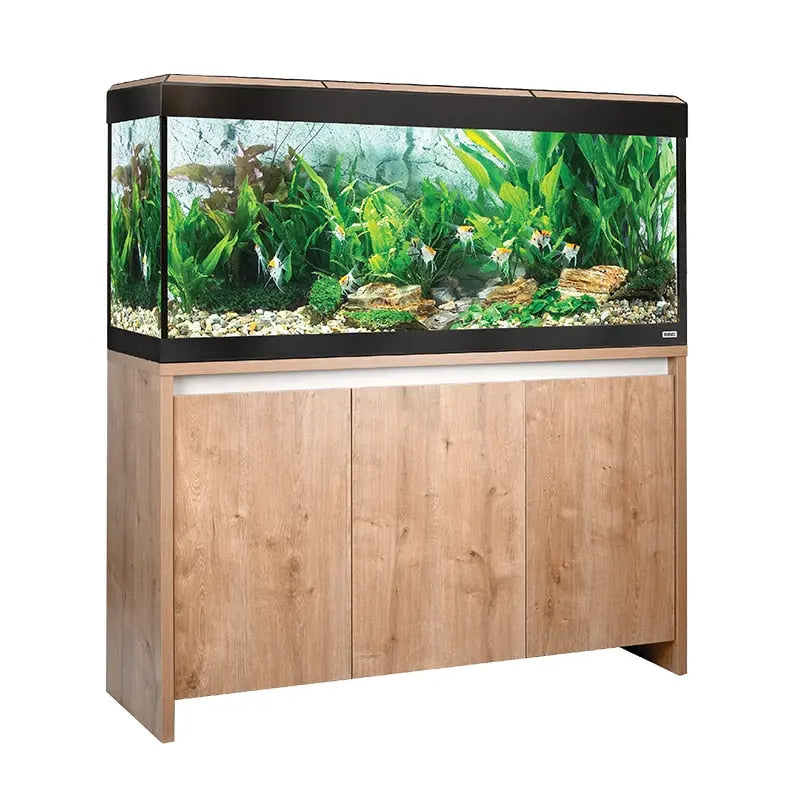 Fluval Roma 240L Aquarium with Oak Cabinet – Bluetooth LED, Filter & Heater Included Fluval