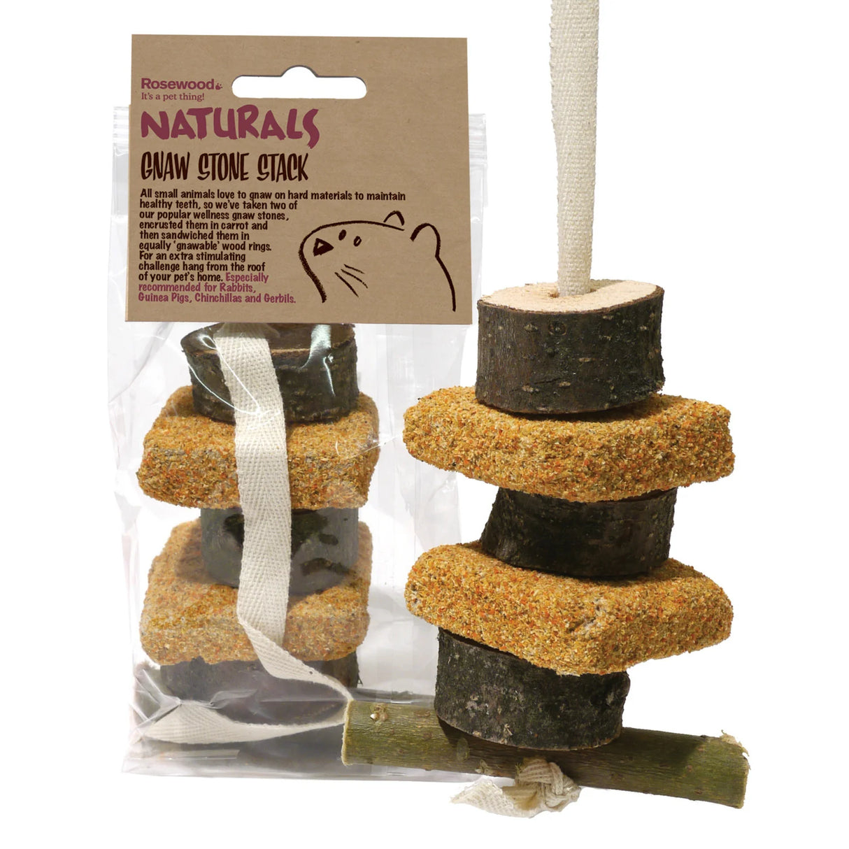 Rosewood Naturals Small Animal Gnaw Stone Stack