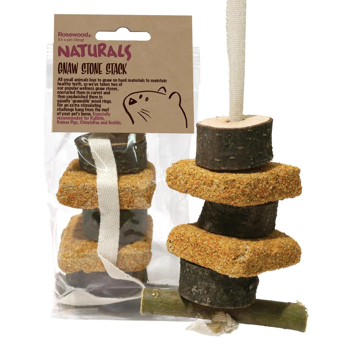 Rosewood Naturals Small Animal Gnaw Stone Stack Rosewood Pet Products Ltd