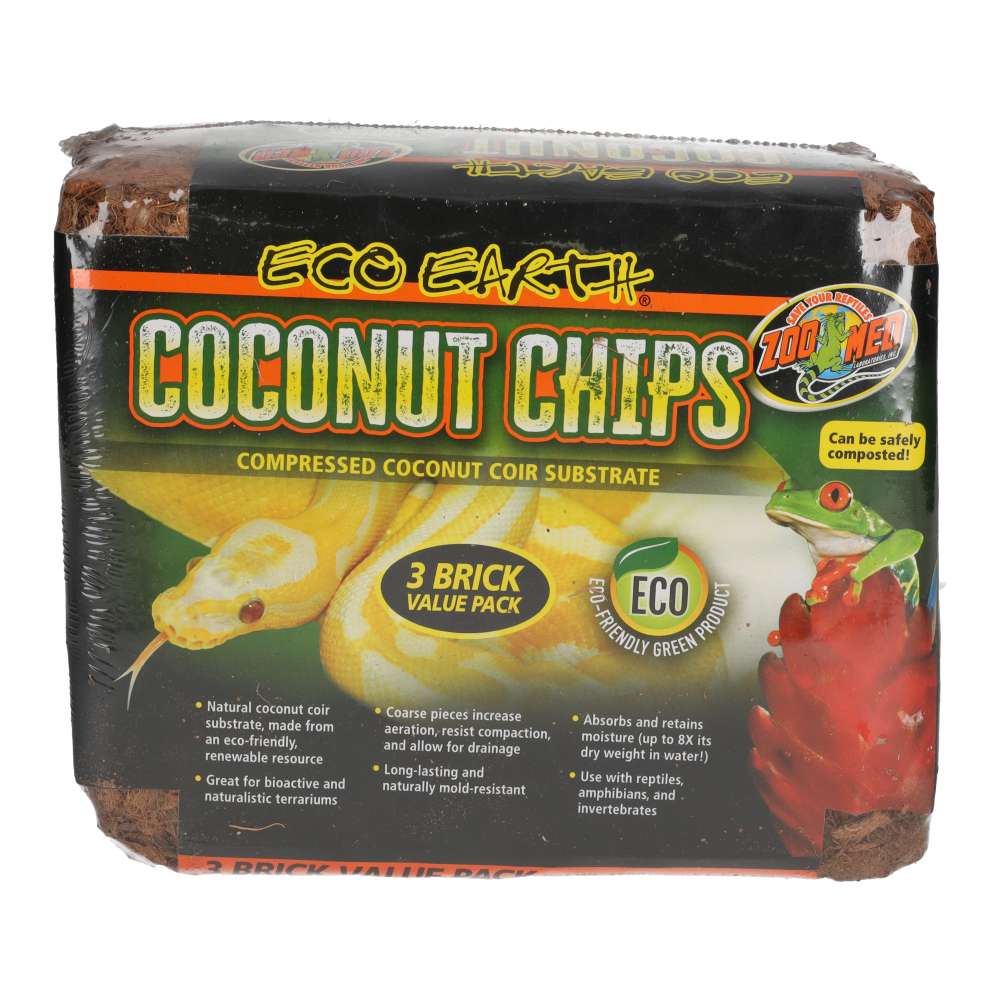 Zoo Med Eco Earth Coconut Chip, 3 Bricks