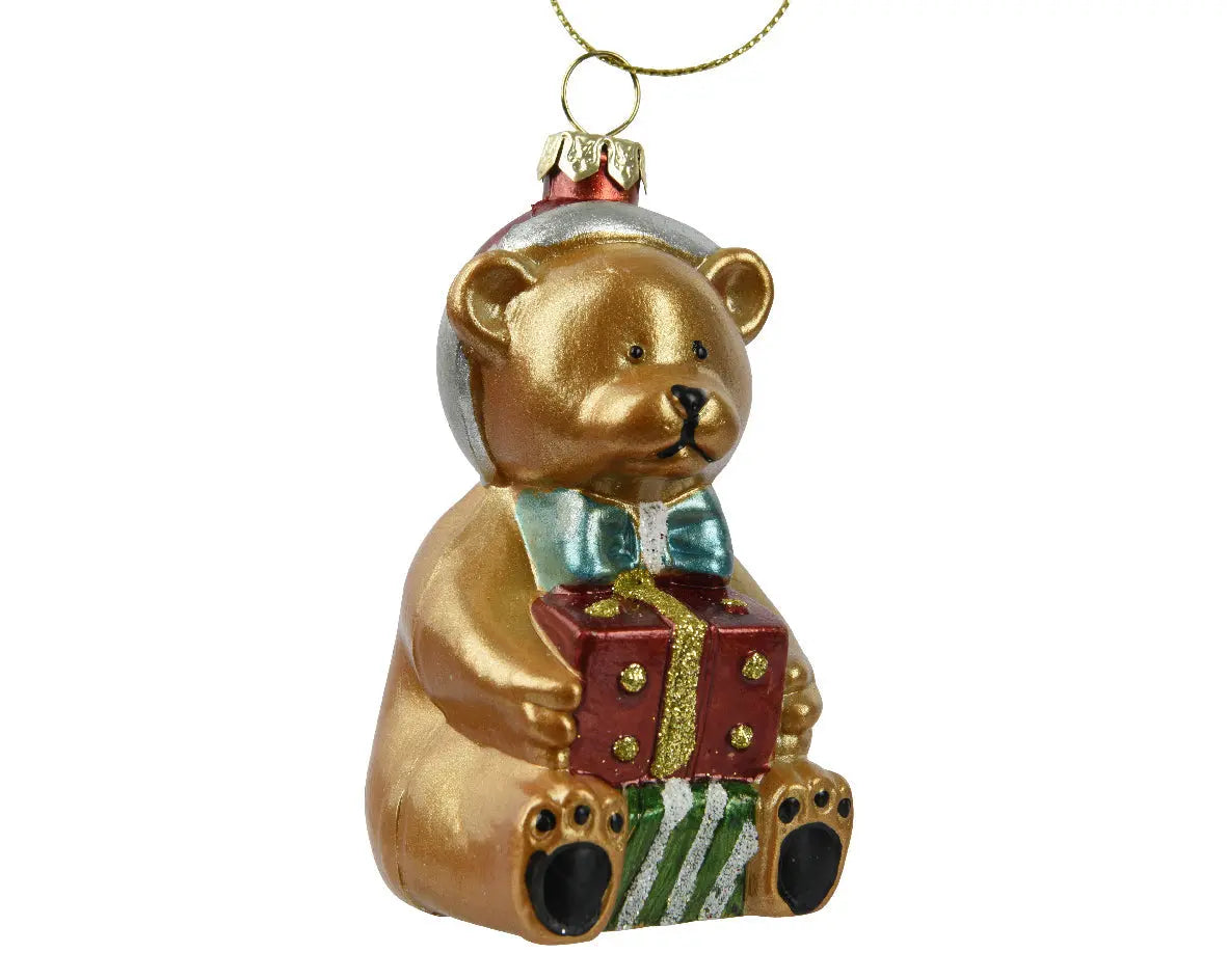 Shatterproof Bear Christmas Tree Hanging Decoration by Kaemingk Mill Race Garden Centre