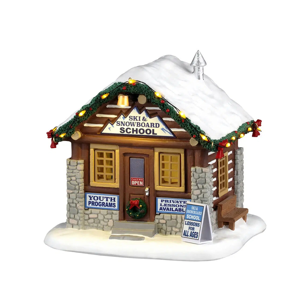 Ski & Snowboard School Lemax Christmas Village Table Accent Lemax Christmas Village