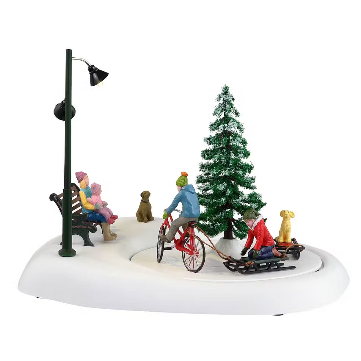Snowbiking With Dad B/O (4.5V) Lemax Christmas Village Table Accent