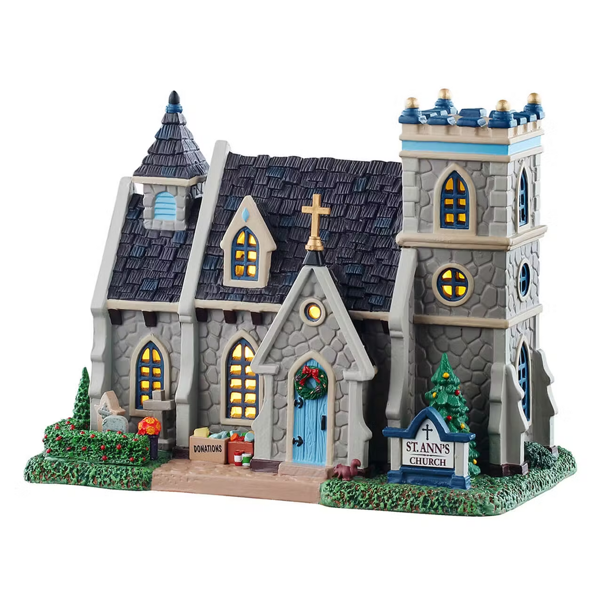 St. Ann's Church Incl. Adaptor 100 Ma (White) Lemax Christmas Village Illuminated Building