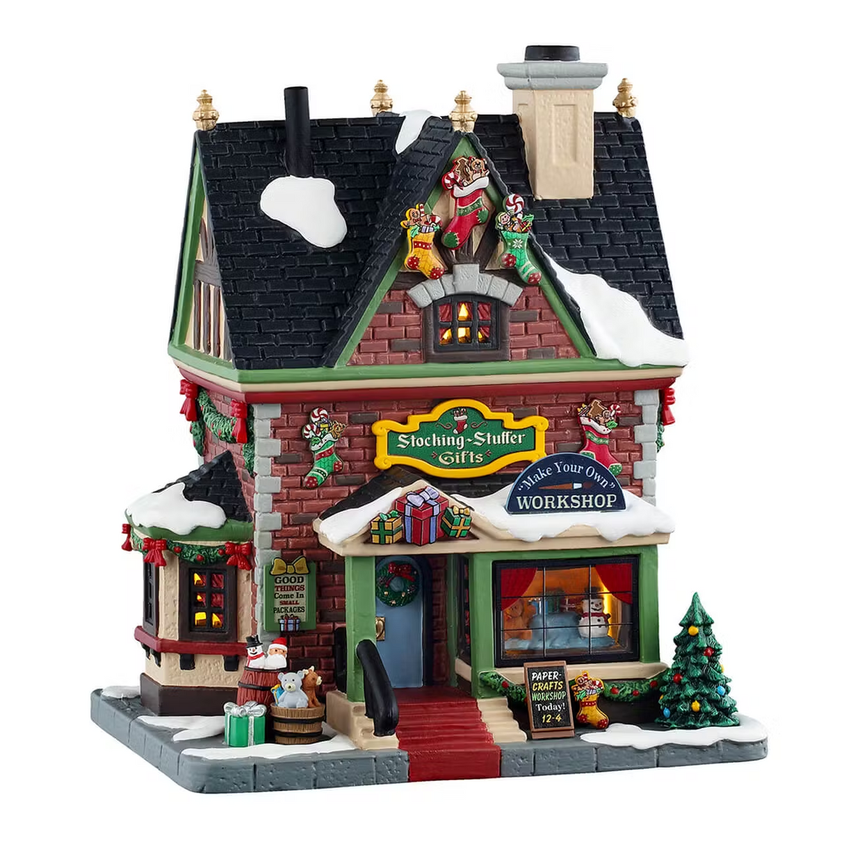 Stocking Stuffer Gifts Incl. Adaptor 100 Ma (White) Lemax Christmas Village Illuminated Building