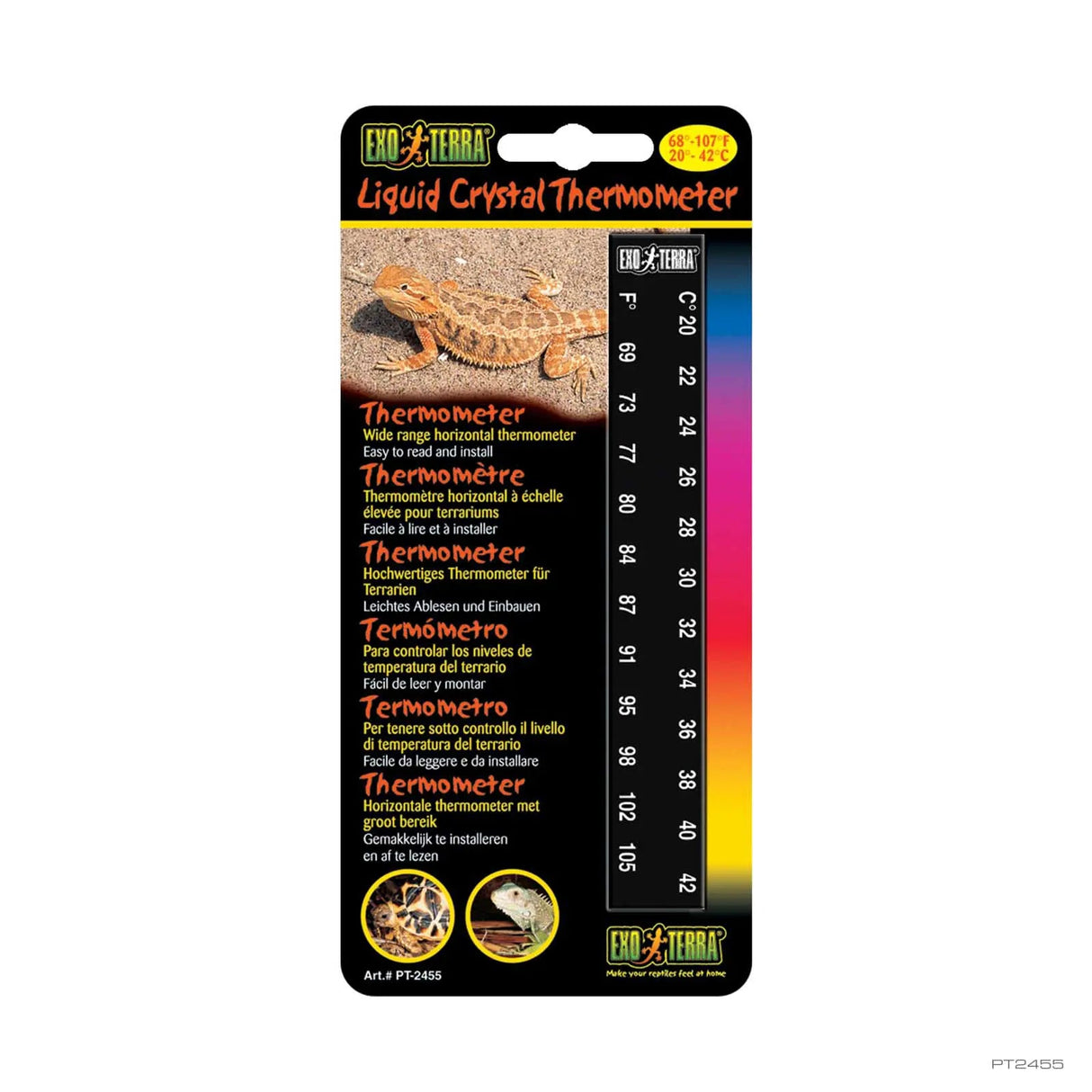 Exo Terra Wide Range Horizontal Thermometer Exo Terra